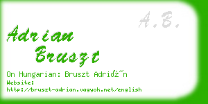 adrian bruszt business card